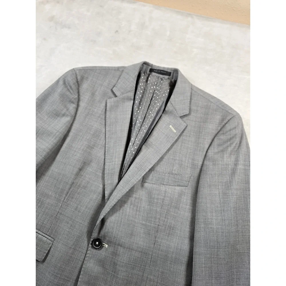 Hugo Boss Blazer Mens 38S Grey Super 100 Wool 2-Button Sport Coat Edison1/Power